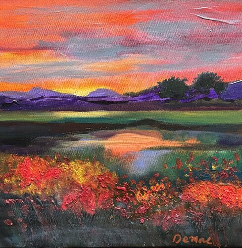 Firelight on the Field van Nancy DeMore, Schilderij te koop op Singulart