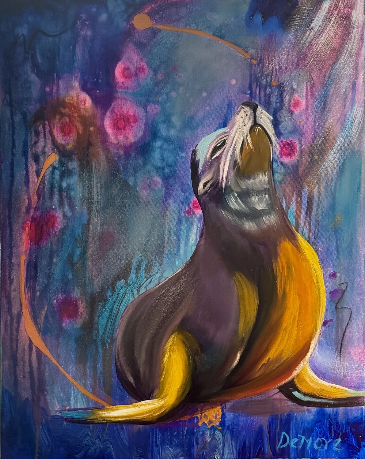 Sunbather Nancy DeMore Original painting for sale