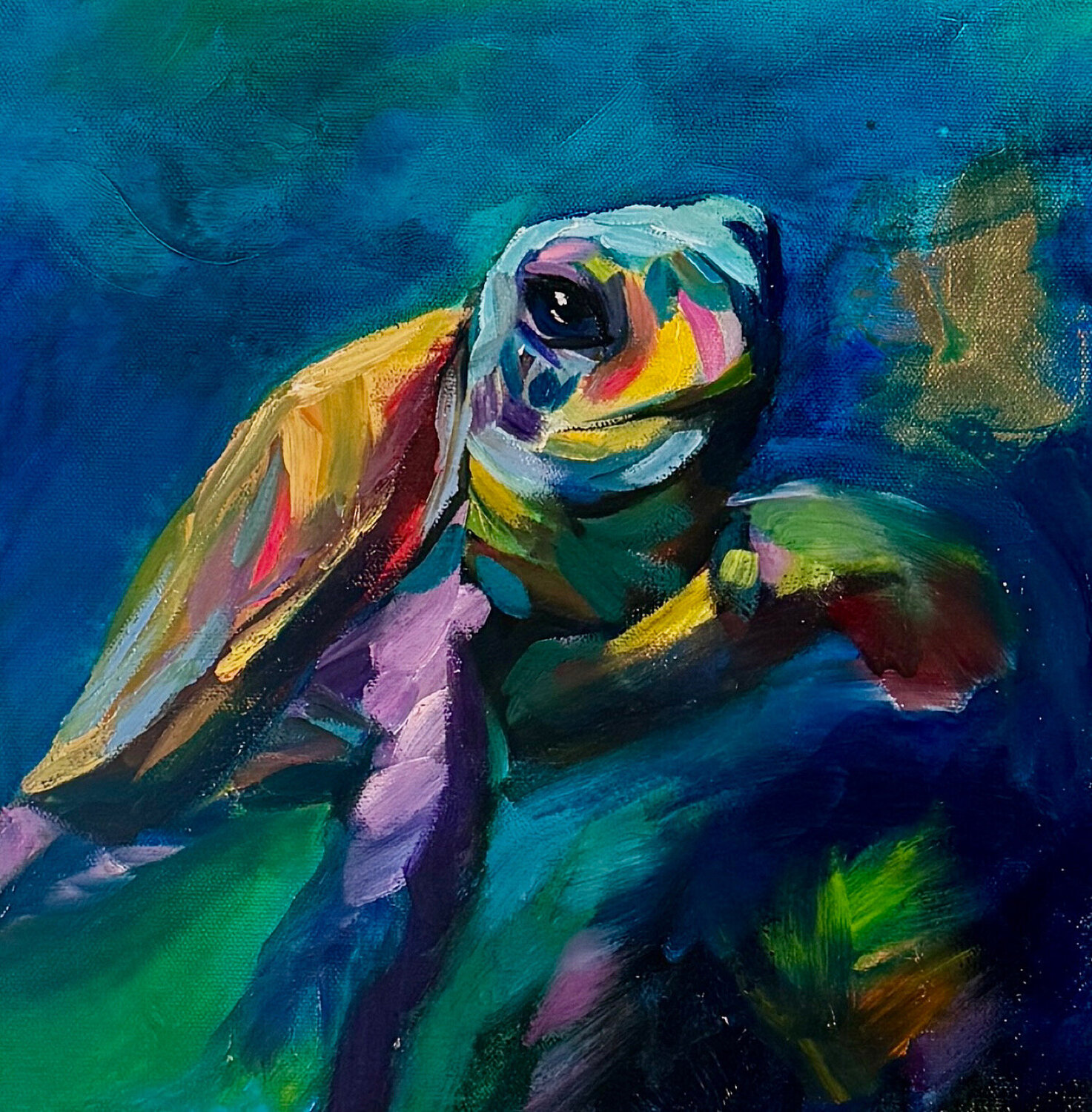 The Dreaming Depths Nancy DeMore Peinture originale à vendre