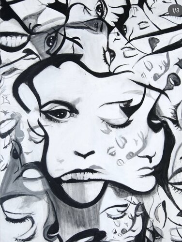 Fragmented Identity par Kiki Biernacko, Peinture en vente sur Singulart