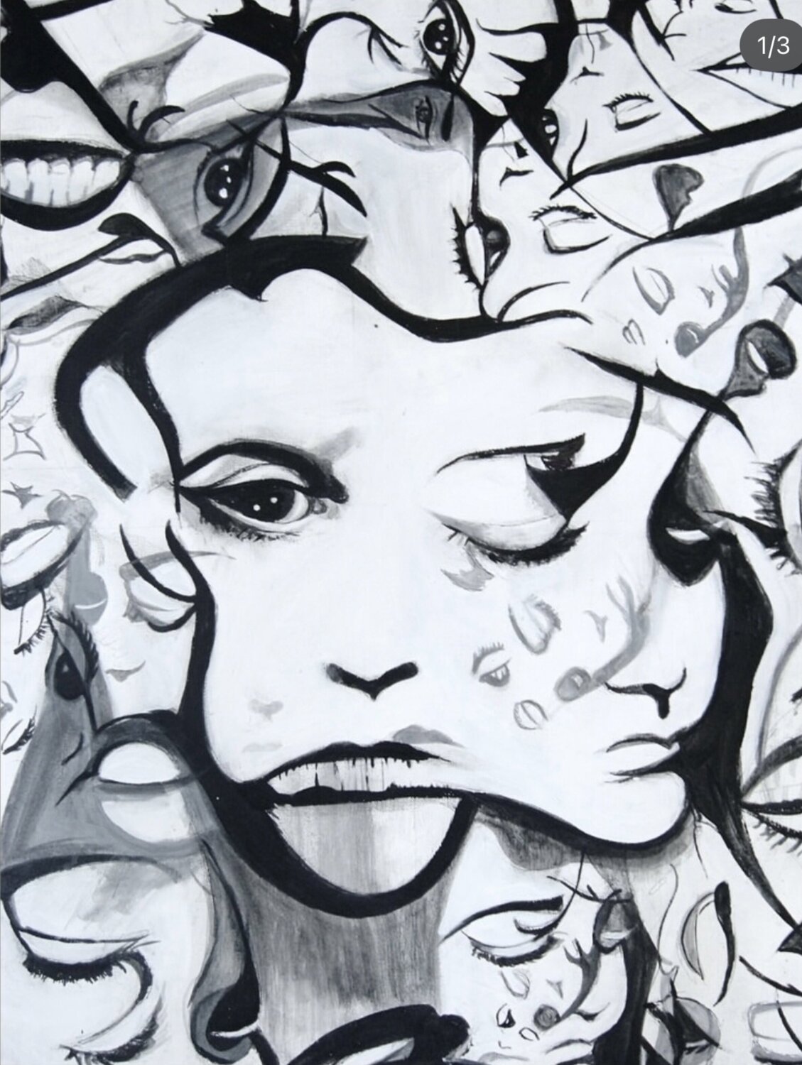 Fragmented Identity Kiki Biernacko Peinture originale à vendre