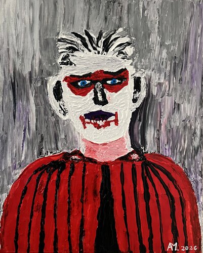 Un bal masqué masculin par Ankou Morgue, Peinture en vente sur Singulart