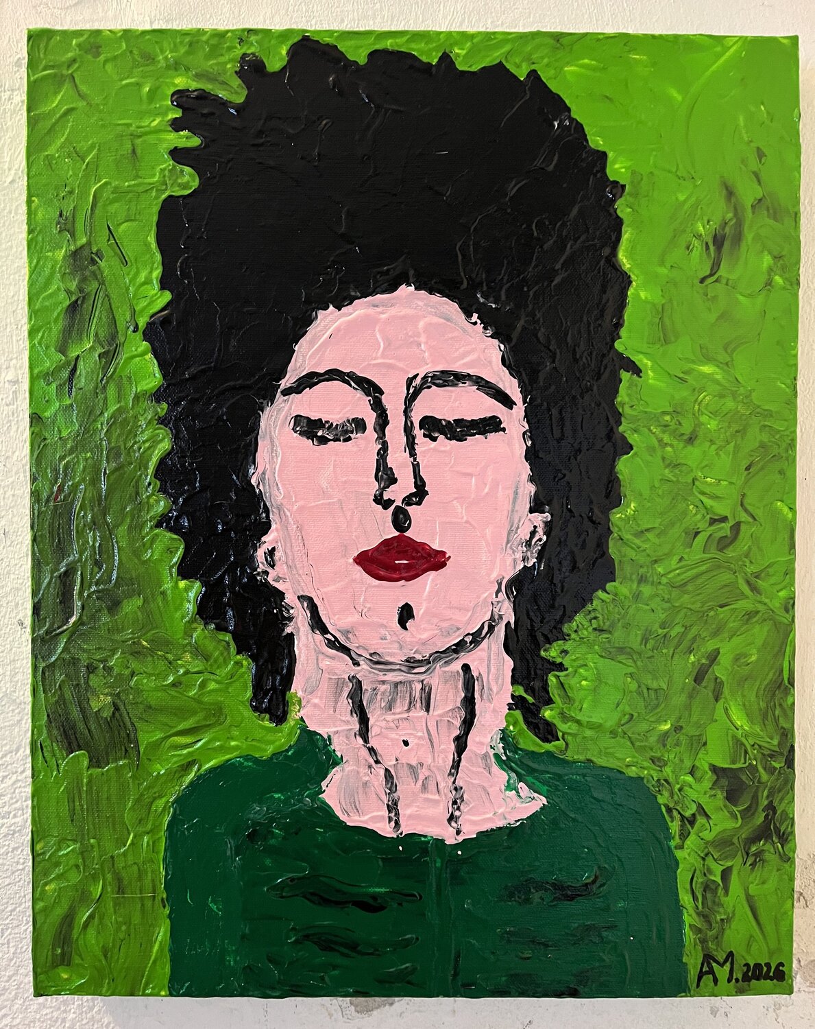 Une rêveuse Ankou Morgue Peinture originale à vendre