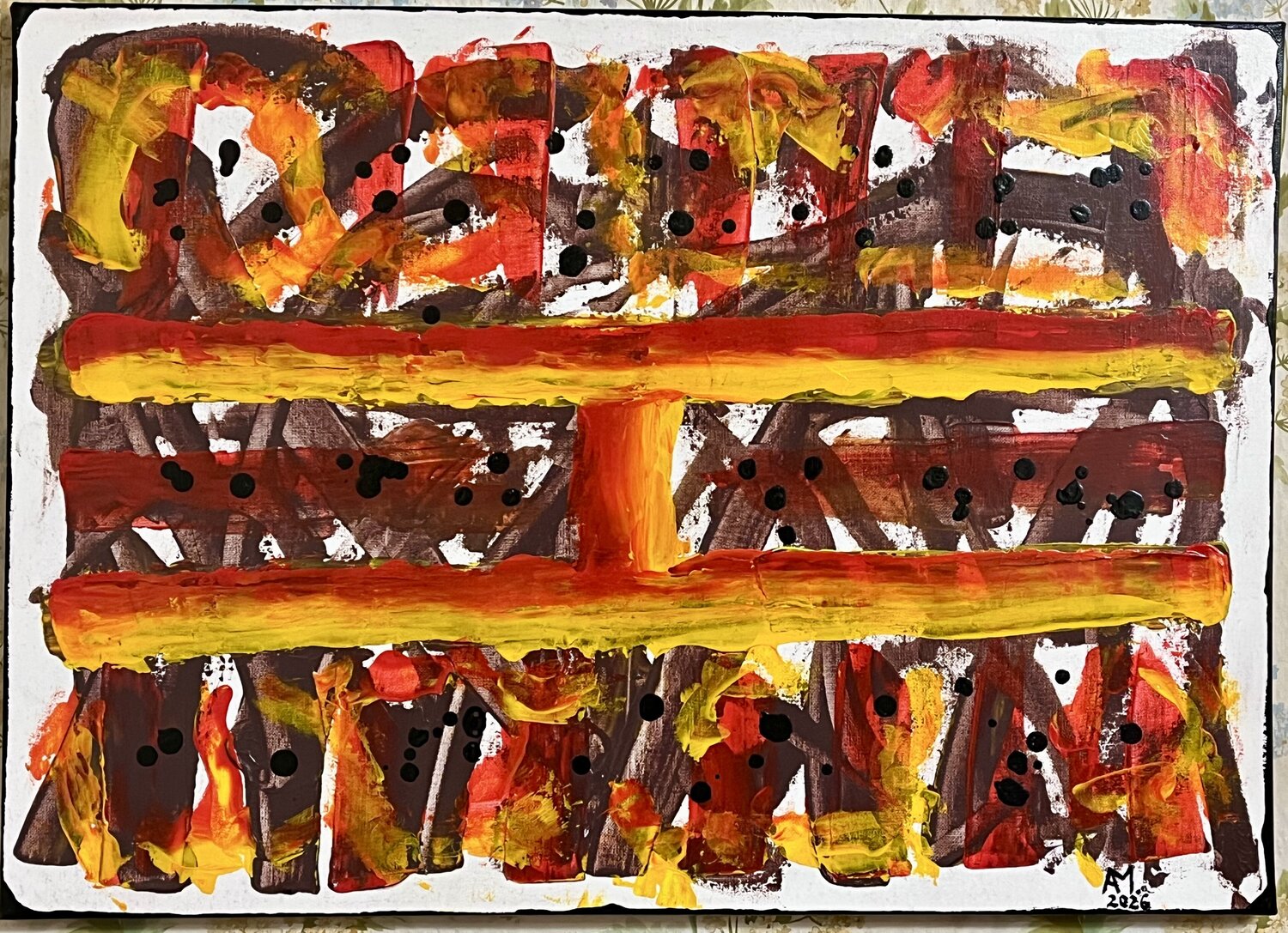 Guerre et destruction 4 Ankou Morgue Pintura original en venta