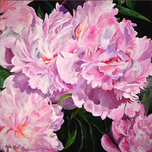 Peony Passion by Anita Wood, 絵画 for Sale on Singulart