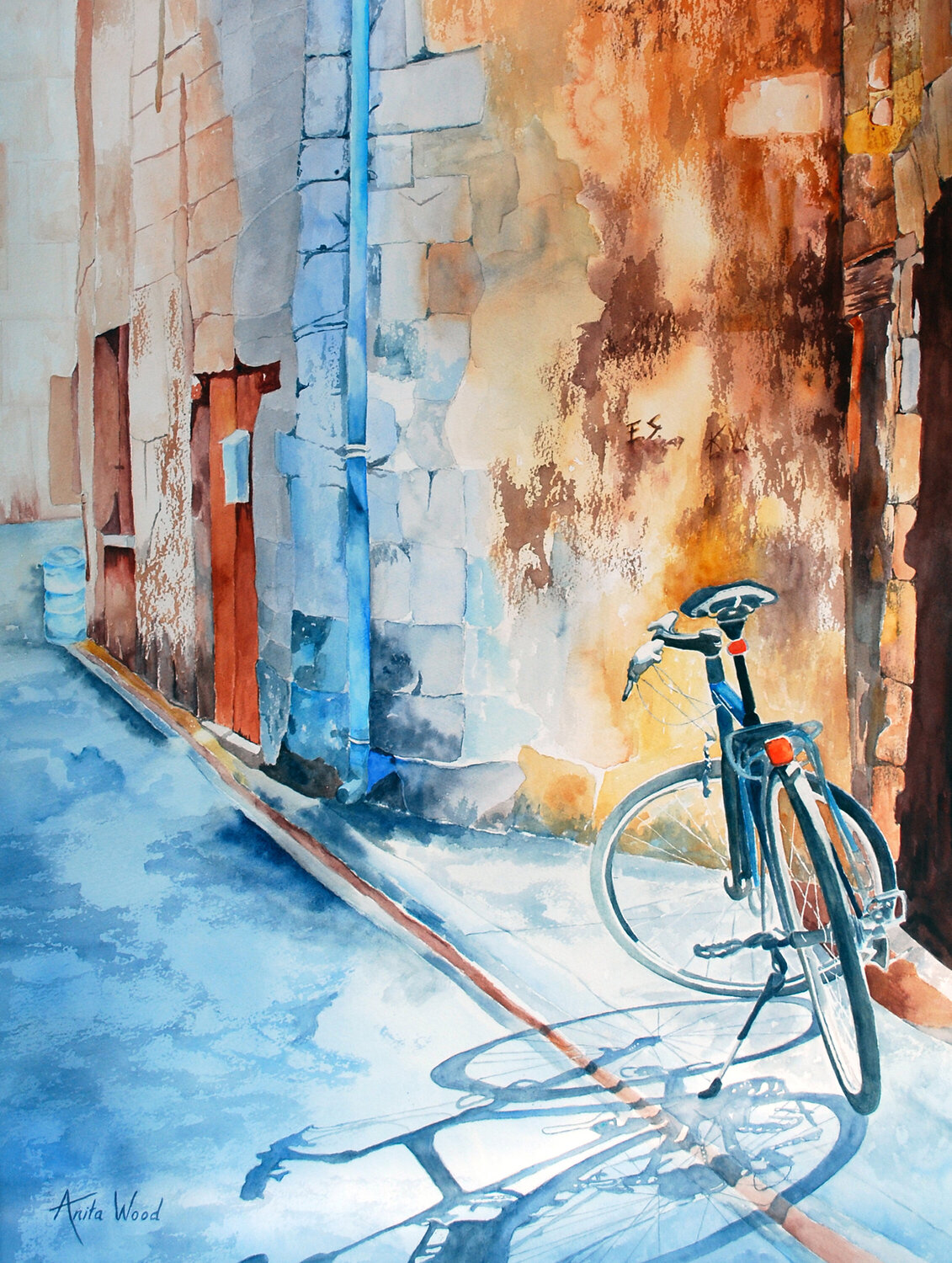 La Bicyclette Anita Wood Dipinto originale in vendita