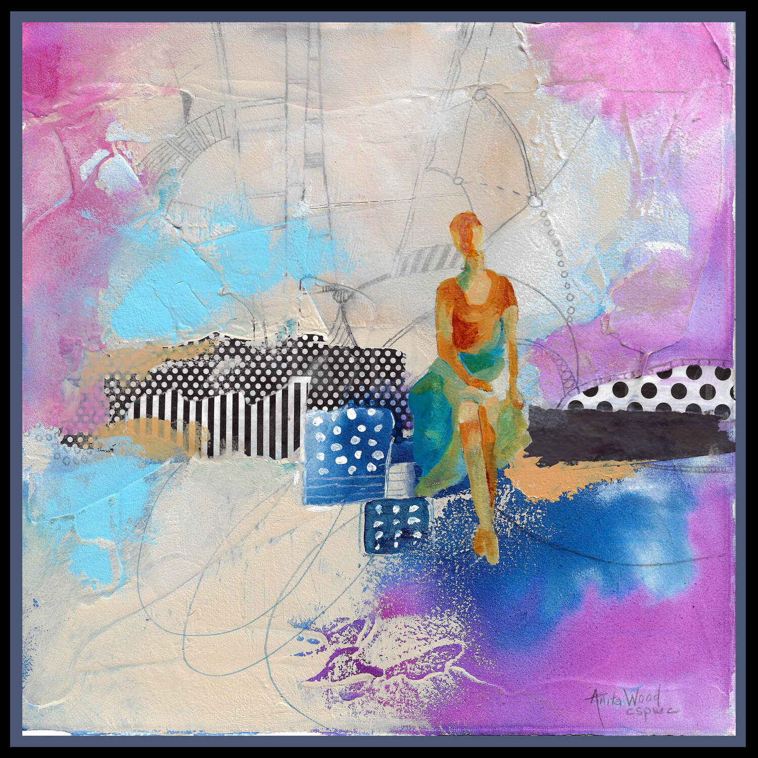 Intense Anita Wood Original painting for sale