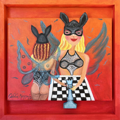 Jaque al Deceo van Odilia Mezquia, Schilderij te koop op Singulart