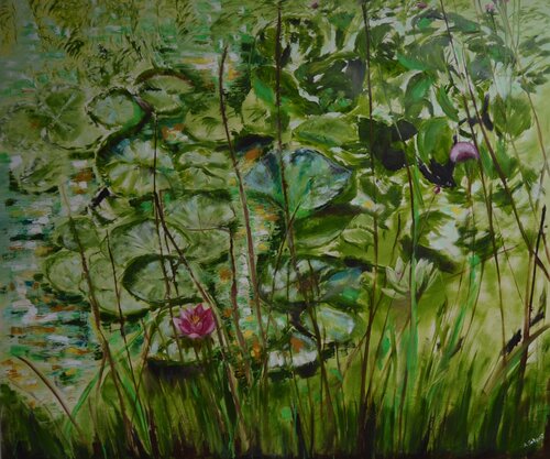 Whispers of Water Lilie di ARTUR ZALESKI, Pittura in vendita su Singulart