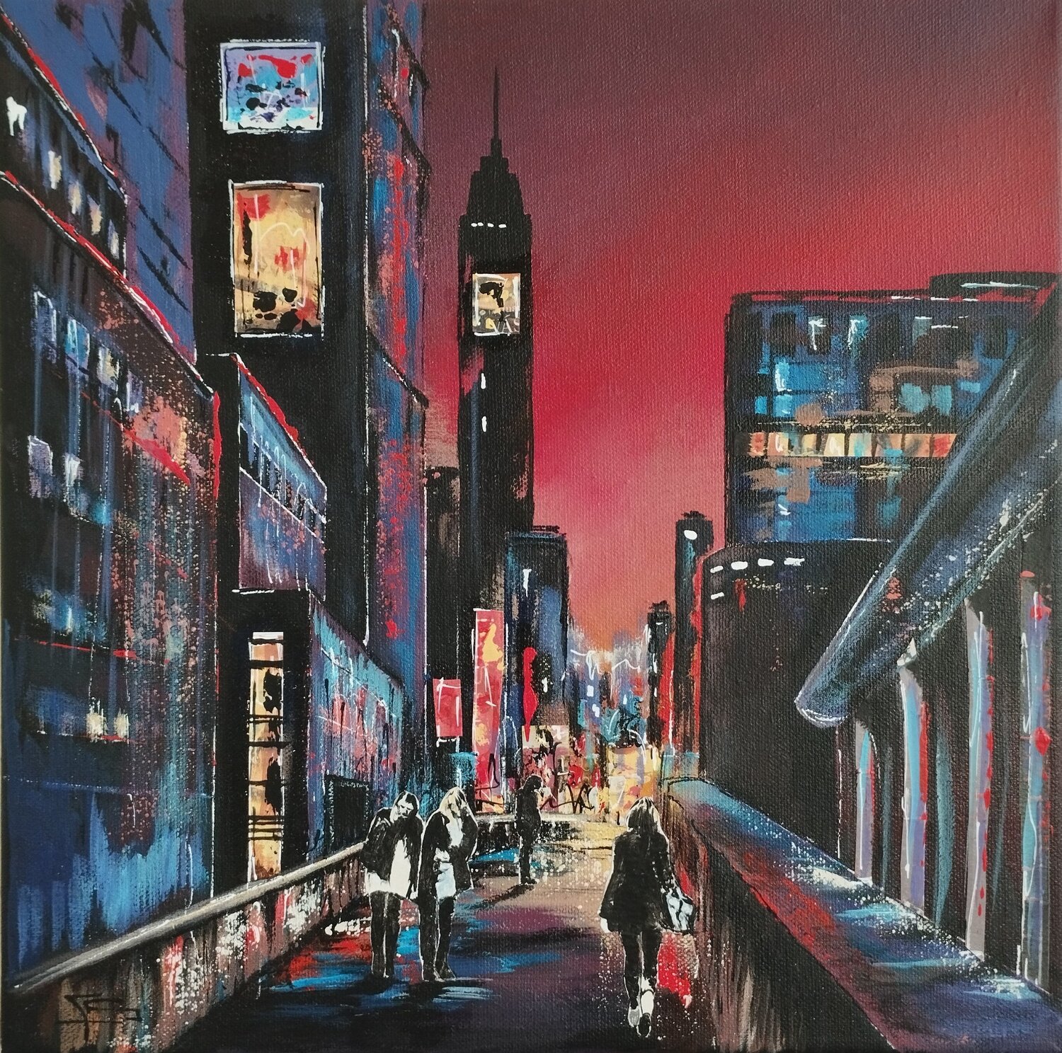 Rainy days 3 Françoise Schmidt Dipinto originale in vendita