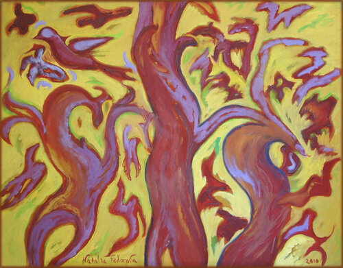 Dancing trees de Natalia Fedorova, Pintura a la venta en Singulart