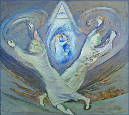 Jacob struggling with God de Natalia Fedorova, Pintura a la venta en Singulart