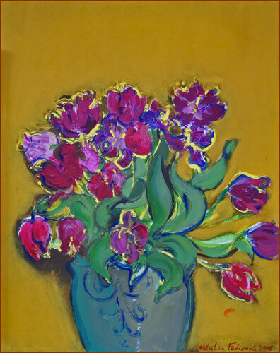 Fading Tulips by Natalia Fedorova, Painting for Sale on Singulart