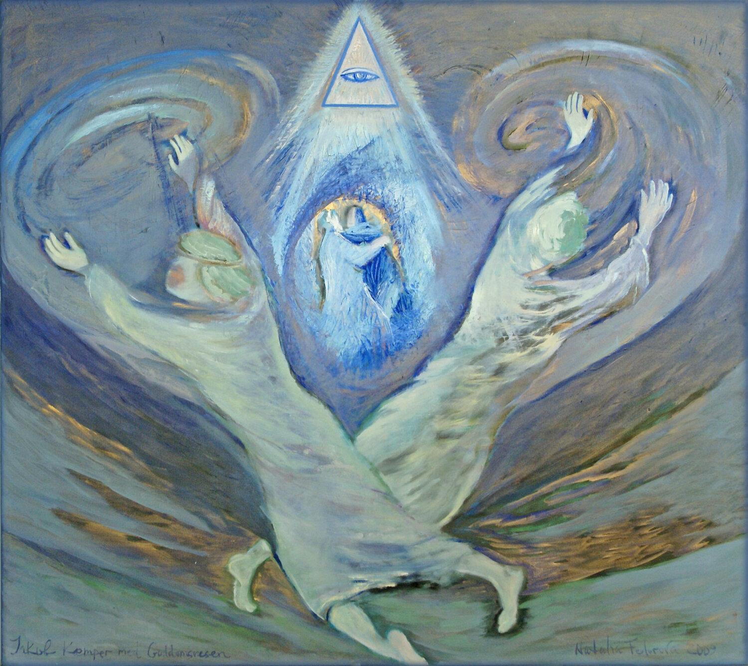 Jacob struggling with God Natalia Fedorova Pintura original en venta