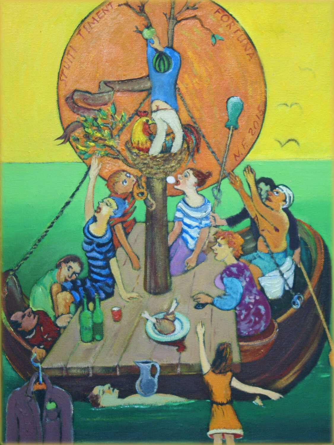 Ship of Fools Natalia Fedorova Originalgemälde zu verkaufen