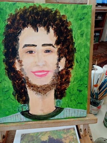 jeune homme heureux di Nicole Halgrain, Pittura in vendita su Singulart