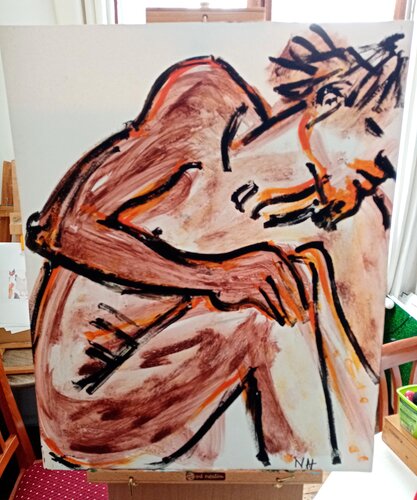 jeune homme au repos by Nicole Halgrain, Painting for Sale on Singulart