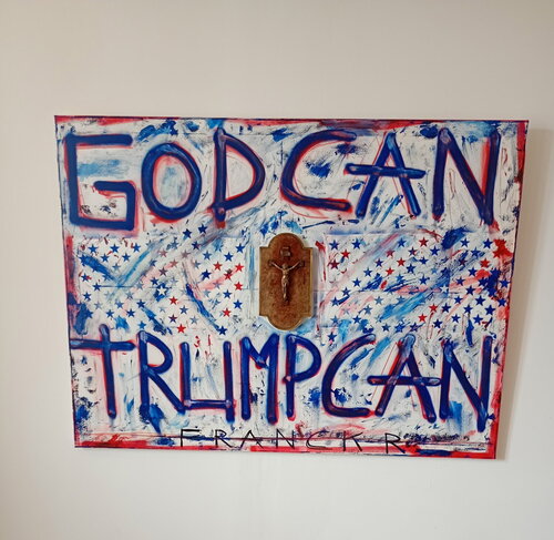 God Can Trump Can by Franck Rivoal, Painting for Sale on Singulart