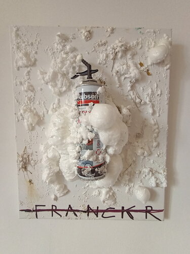 Bombe aérosol de mousse expansive de la marque Rubson by Franck Rivoal, Painting for Sale on Singulart