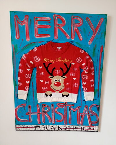 Merry Christmas by Franck Rivoal, Painting for Sale on Singulart