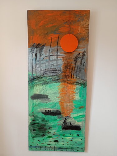 Claude Monet , Le Havre 1872 “Impression , Soleil Levant “ de Franck Rivoal, Pintura a la venta en Singulart