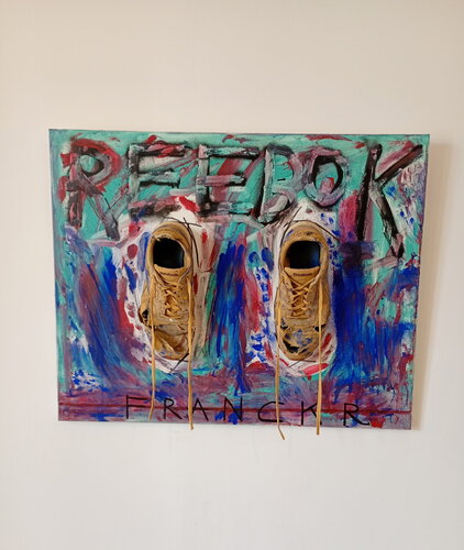 Chaussures de l’Artiste Franck R de la marque Reebok par Franck Rivoal, Peinture en vente sur Singulart