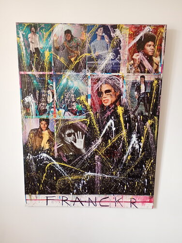 Michael Jackson “Le Roi de la Pop sur Scène” van Franck Rivoal, Schilderij te koop op Singulart