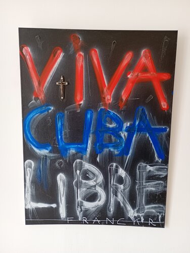 Christ Sauveur Viva Cuba Libre von Franck Rivoal, Malerei kaufen auf Singulart