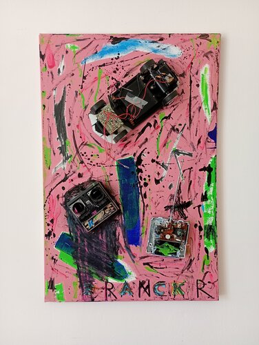 Autopsie d'une voiture électrique à télécommande by Franck Rivoal, Painting for Sale on Singulart