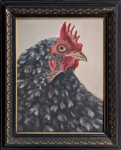 Das schwarze Huhn di Hanna Remestvenska, Pittura in vendita su Singulart