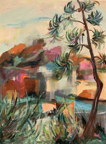 Les roches de l'Estérel 1 by Christelle Veron Cherbonnier, Painting for Sale on Singulart