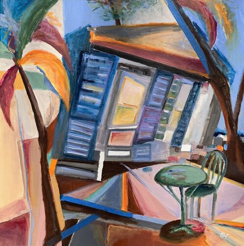 Le chalet du peintre by Christelle Veron Cherbonnier, Painting for Sale on Singulart
