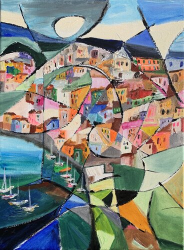 Italie Balnéaire by Christelle Veron Cherbonnier, Painting for Sale on Singulart
