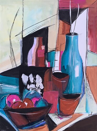 L'heure bleue rose de Christelle Veron Cherbonnier, Pintura a la venta en Singulart