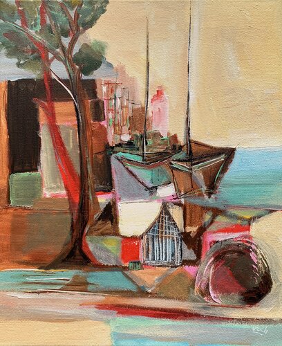 Marcher et respirer par Christelle Veron Cherbonnier, Peinture en vente sur Singulart