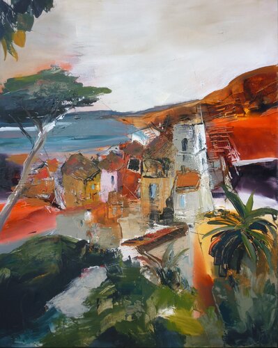 Sur les chemins du Lubéron de Christelle Veron Cherbonnier, Pintura a la venta en Singulart