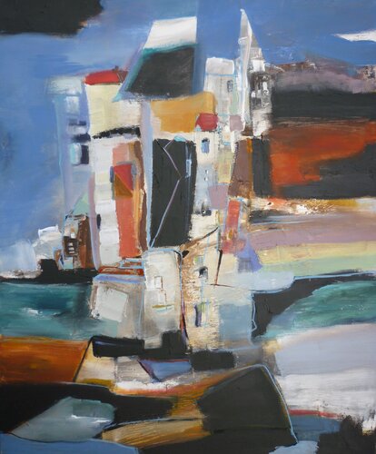 Un parchemin de pierres de Christelle Veron Cherbonnier, Pintura a la venta en Singulart