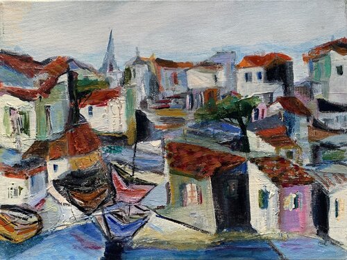 Le quai des possibles de Christelle Veron Cherbonnier, Pintura a la venta en Singulart