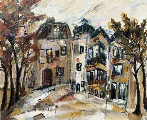 La fenêtre de l'écrivain de Christelle Veron Cherbonnier, Pintura a la venta en Singulart