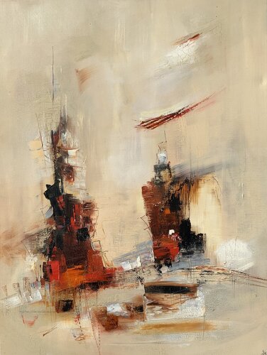Des cathédrales de grès de Christelle Veron Cherbonnier, Pintura a la venta en Singulart