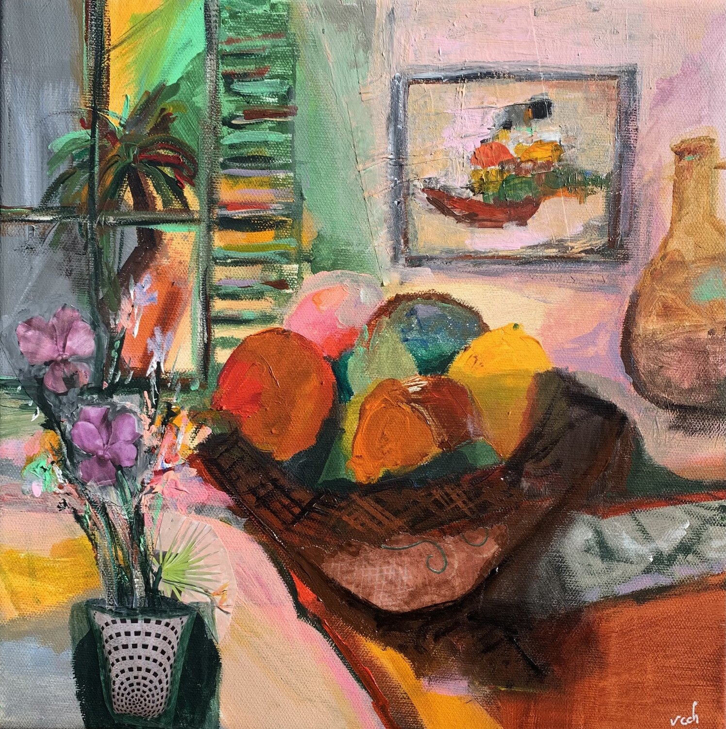 Nature intérieure 2 Christelle Veron Cherbonnier Originalgemälde zu verkaufen