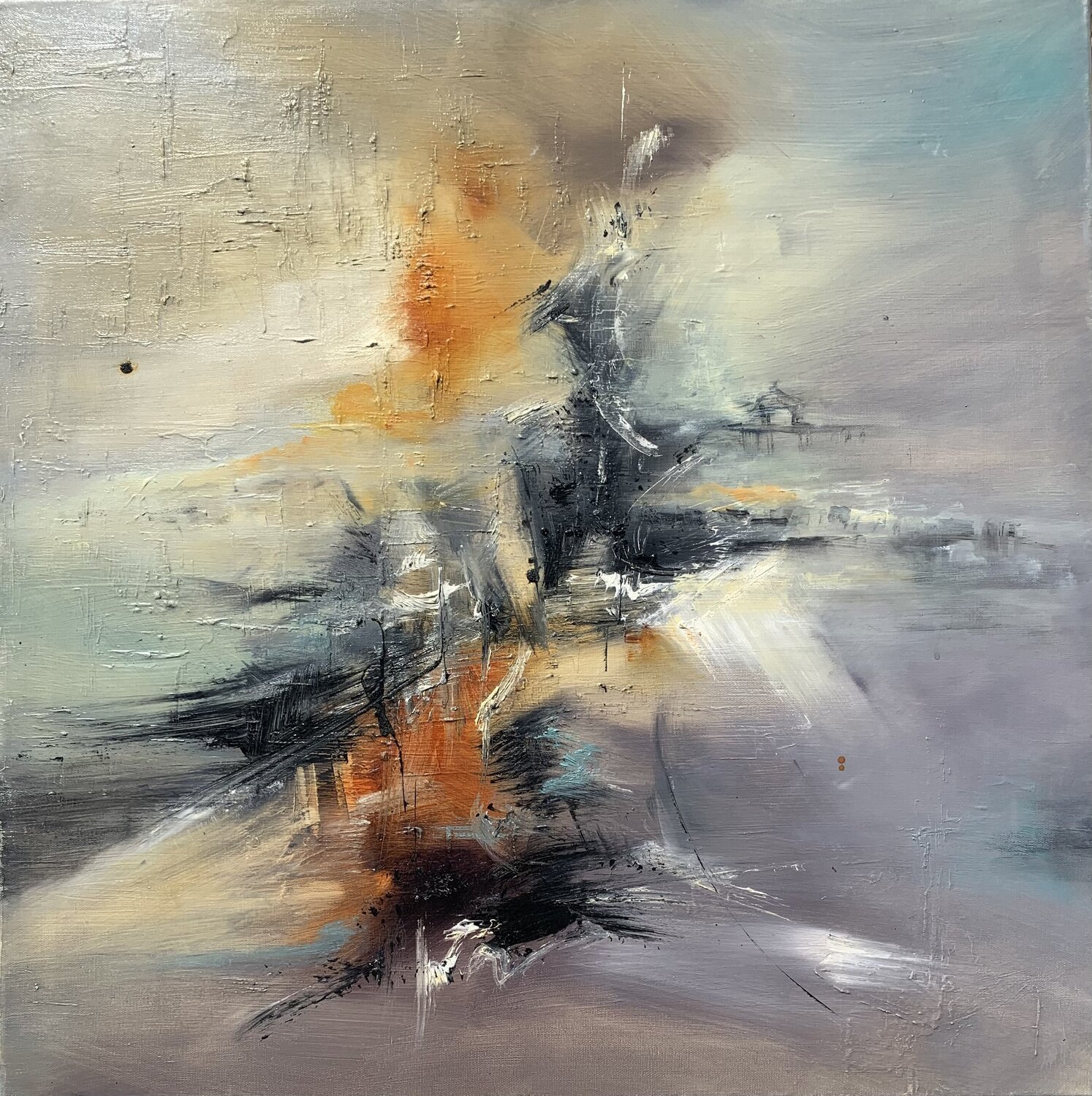 La pagode du lac Christelle Veron Cherbonnier Pintura original en venta