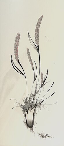 Eclosion d'une fleur von Jérôme Lille, Zeichnungen kaufen auf Singulart