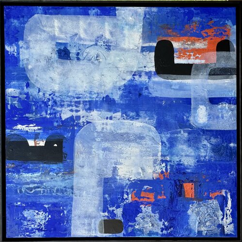 Blue wonder by Sabine Leclercq Haanaes, 絵画 for Sale on Singulart