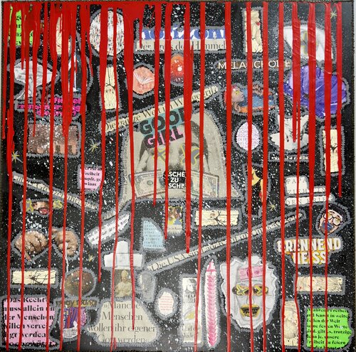 Die ganze Welt im Würgegriff par Daniel Fischer, Peinture en vente sur Singulart