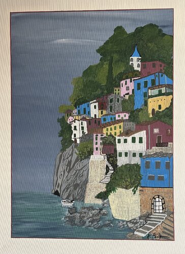 Paesino colorato de Anna Carignani, Pintura a la venta en Singulart