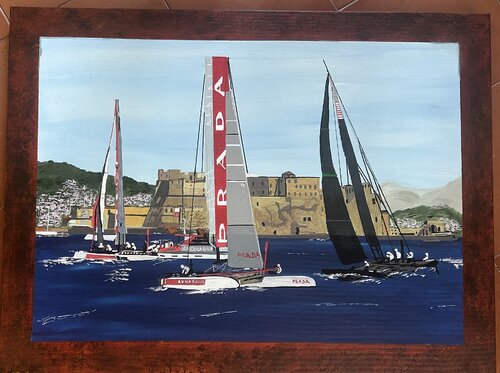 American,s Cup a Napoli de Anna Carignani, Pintura a la venta en Singulart