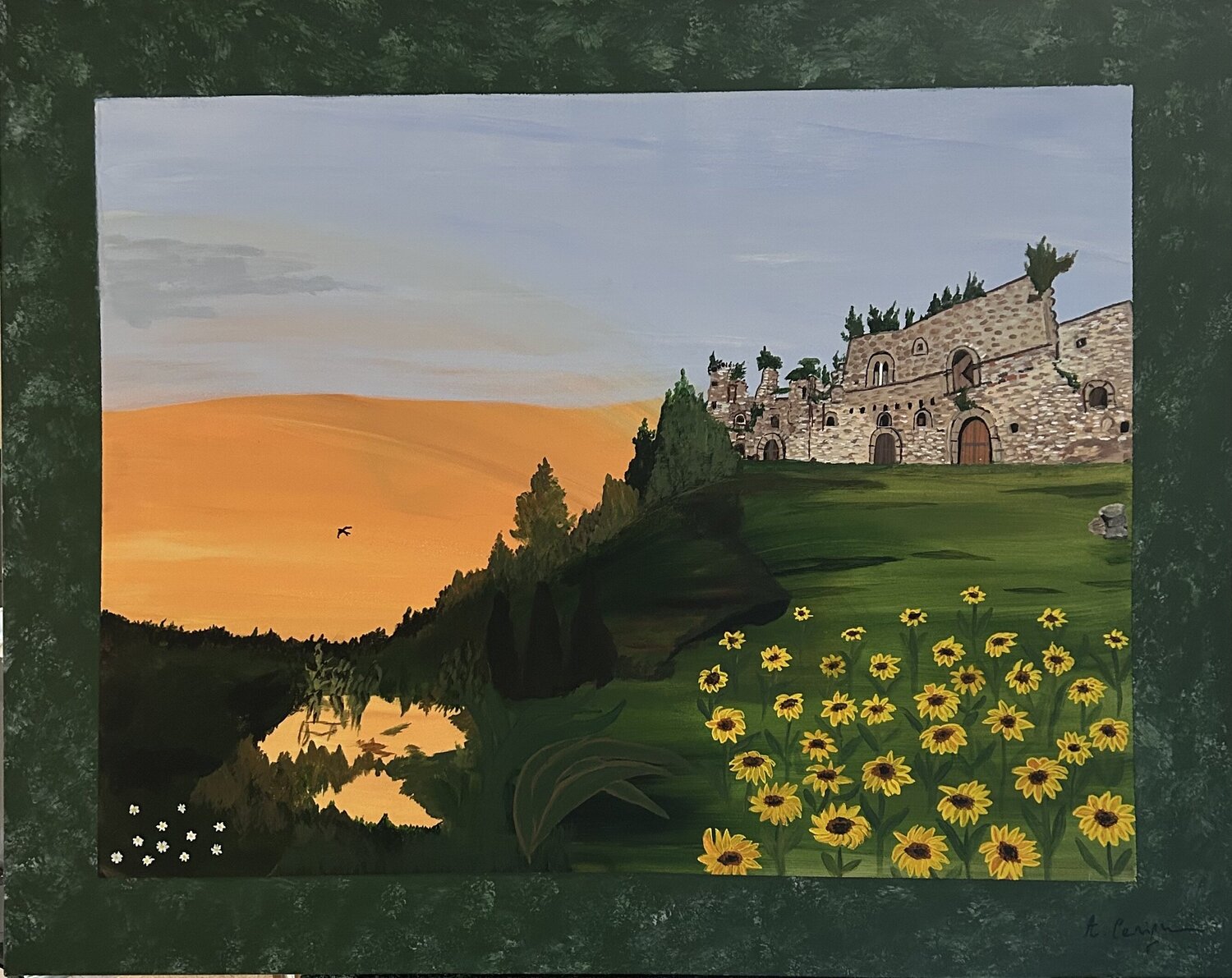 Da questa campagna altri abissi di luce Anna Carignani Pintura original en venta