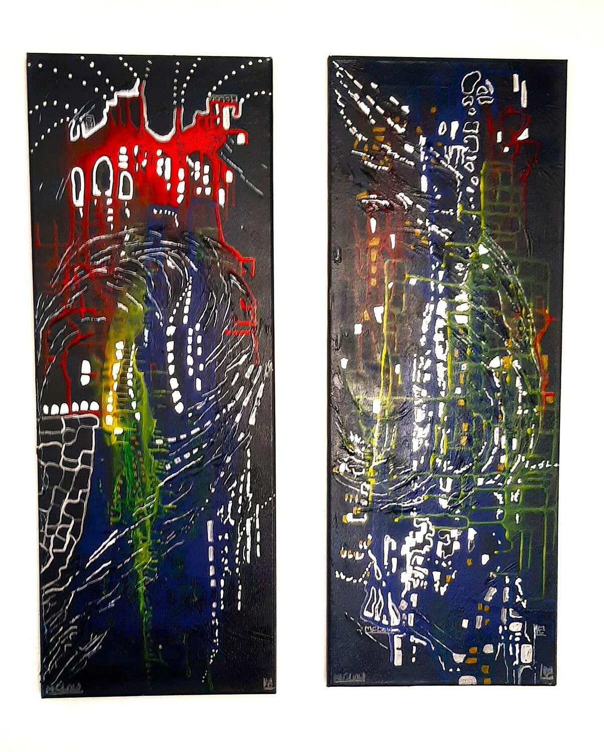 Reflections 1 + 2 Martin Christoph Löw Origineel schilderij te koop