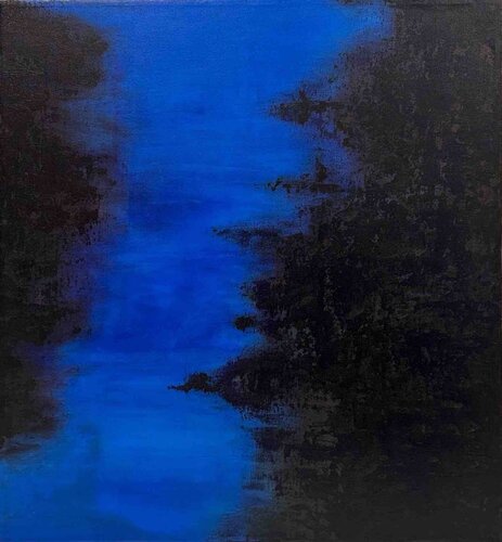 Infinite Calm: Where silence meets color, and blue becomes a reflection of the soul. Shakuntala RKrishnaiii